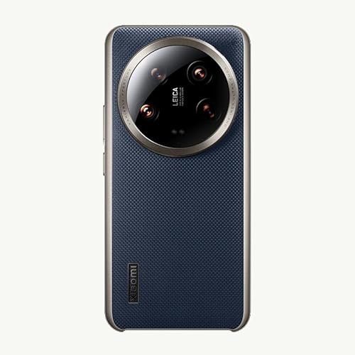 LGZADD Elegante Schutzhülle aus PU-Leder, kompatibel mit Xiaomi 13 Ultra, Premium-Textur, Komfortgriff, Kamera-Stoßrahmen, stoßfest, rutschfest, robuste Handy-Schutzhülle (Blau) von LGZADD
