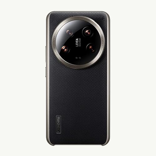 LGZADD Elegante Schutzhülle aus PU-Leder, kompatibel mit Xiaomi 13 Ultra, Premium-Textur, Komfortgriff, Kamera-Stoßrahmen, stoßfest, rutschfest, robuste Handy-Schutzhülle (schwarz) von LGZADD