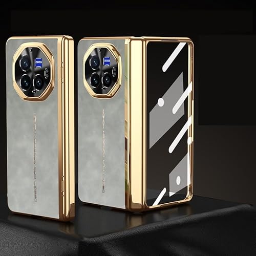 LGZADD Kompatibel mit Vivo X Fold3 Pro Hülle mit integriertem Glas-Displayschutz, luxuriöse Beschichtung, faltbar und Leder, Rundum-Scharnierschutz, stoßfest, Weiß LGZADD Kompatibel mit Vivo X Fold3 Pro Hülle mit integriertem Glas-Displayschutz, luxuriöse Beschichtung, faltbar und Leder, Rundum-Scharnierschutz, stoßfest, Weiß von LGZADD