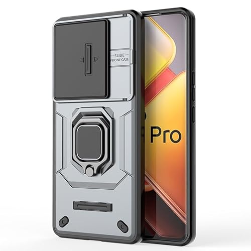 LGZADD Schutzhülle für Vivo iQOO Z9s Pro 5G, mit Schiebe-Kamera-Abdeckung und drehbarem Ringständer, schlanke, robuste, stoßfeste Schutzhülle, rutschfest, sturzsicher, Grau LGZADD Schutzhülle für Vivo iQOO Z9s Pro 5G, mit Schiebe-Kamera-Abdeckung und drehbarem Ringständer, schlanke, robuste, stoßfeste Schutzhülle, rutschfest, sturzsicher, Grau von LGZADD
