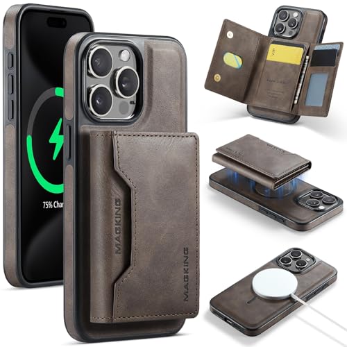 LGZADD Schutzhülle für iPhone 15 Pro Max mit Kreditkartenhalter, magnetische, abnehmbare Brieftaschen-Hülle, kompatibel mit RFID-Blockierung, dreifach gefaltete Brieftaschen-Schutzhülle mit Ständer LGZADD Schutzhülle für iPhone 15 Pro Max mit Kreditkartenhalter, magnetische, abnehmbare Brieftaschen-Hülle, kompatibel mit RFID-Blockierung, dreifach gefaltete Brieftaschen-Schutzhülle mit Ständer von LGZADD