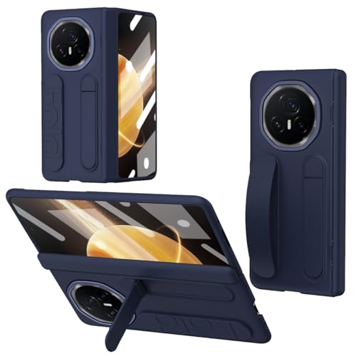 LGZADD Schutzhülle mit Ständer, kompatibel mit Honor Magic V3, integrierte Displayschutzfolie und Handschlaufe, militärische Qualität, stoßfest, kompatibel mit Honor Magic V3 (Blau) von LGZADD