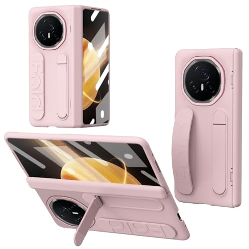LGZADD Schutzhülle mit Ständer, kompatibel mit Honor Magic V3, integrierte Displayschutzfolie und Handschlaufe, militärische Qualität, stoßfest, kompatibel mit Honor Magic V3 (Rosa) von LGZADD