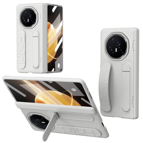 LGZADD Schutzhülle mit Ständer, kompatibel mit Honor Magic V3, integrierte Displayschutzfolie und Handschlaufe, militärische Qualität, stoßfest, kompatibel mit Honor Magic V3 (weiß) von LGZADD