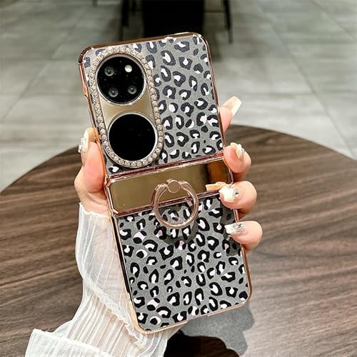 Leichte Schutzhülle, kompatibel mit Huawei P50, Leder, luxuriöses Muster, galvanisiert, mit Scharnier, Ständer, Fallschutz, stoßfest, vollständiger Schutz, robuste Abdeckung, Grau Leichte Schutzhülle, kompatibel mit Huawei P50, Leder, luxuriöses Muster, galvanisiert, mit Scharnier, Ständer, Fallschutz, stoßfest, vollständiger Schutz, robuste Abdeckung, Grau von LGZADD
