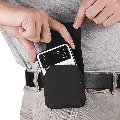 Robuste Nylon-Handy-Gürtelclip-Holsterhülle kompatibel mit Samsung Galaxy Z Flip 5/4/3, Z Flip3 5G, Z Flip 2 oder Motorola Razr 40, Handy-Klapphülle mit Magnetverschluss, Gürteltasche mit Metallclip Robuste Nylon-Handy-Gürtelclip-Holsterhülle kompatibel mit Samsung Galaxy Z Flip 5/4/3, Z Flip3 5G, Z Flip 2 oder Motorola Razr 40, Handy-Klapphülle mit Magnetverschluss, Gürteltasche mit Metallclip von LGZADD