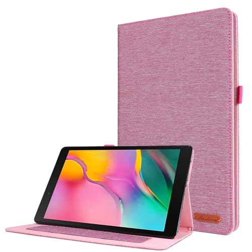 Schlanke Schutzhülle kompatibel mit Samsung Galaxy Tab A7 10,4 Zoll 2020 (SM-T500/T505/T507) – ultradünne Klapphülle mit automatischer Wake/Sleep-Funktion, weiche TPU-Rückseite, Rosa von LGZADD