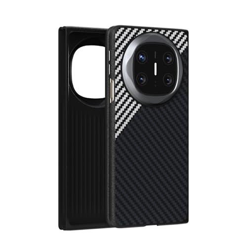 Schutzhülle aus Karbonfaser, kompatibel mit Huawei Mate X6, schlank, stoßfest, robust, kompatibel mit Mate X6, minimalistischer Stil mit Kohlefaser-Texturen mit Fallschutz, Schwarz und Grau Schutzhülle aus Karbonfaser, kompatibel mit Huawei Mate X6, schlank, stoßfest, robust, kompatibel mit Mate X6, minimalistischer Stil mit Kohlefaser-Texturen mit Fallschutz, Schwarz und Grau von LGZADD