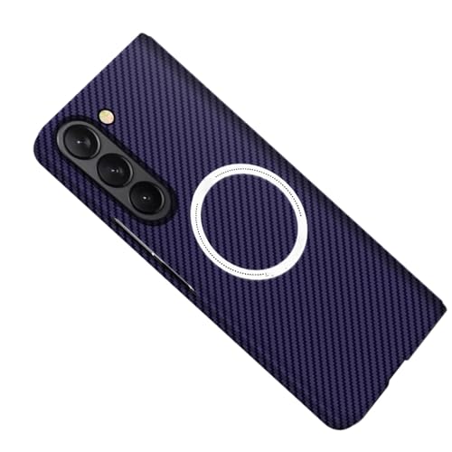 Schutzhülle aus Karbonfaser, kompatibel mit Samsung Galaxy Z Fold 6 5G, kompatibel mit magnetischer schlanker Kohlefaser-Hülle, kratzfeste Hülle, Aramidfaser-Hülle, Z Fold 6 5G, Violett Schutzhülle aus Karbonfaser, kompatibel mit Samsung Galaxy Z Fold 6 5G, kompatibel mit magnetischer schlanker Kohlefaser-Hülle, kratzfeste Hülle, Aramidfaser-Hülle, Z Fold 6 5G, Violett von LGZADD