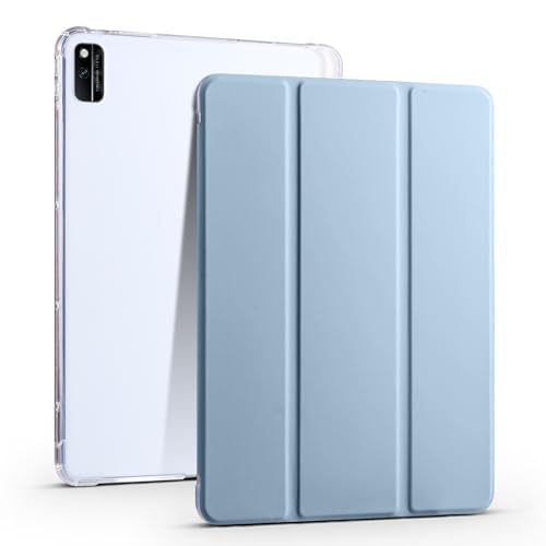Schutzhülle für Honor V6 10,4 Zoll (26,7 cm), schlank, leicht, stoßfest, mit transparenter Rückseite mit Stifthalter, automatische Wake/Sleep-Funktion, Hellblau von LGZADD