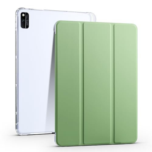 Schutzhülle für Honor V6 10,4 Zoll (26,7 cm), schlank, leicht, stoßfest, mit transparenter Rückseite mit Stifthalter, automatische Wake/Sleep-Funktion, Hellgrün von LGZADD