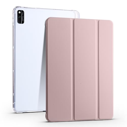 Schutzhülle für Honor V6 10,4 Zoll (26,7 cm), schlank, leicht, stoßfest, mit transparenter Rückseite mit Stifthalter, automatische Wake/Sleep-Funktion, Rosa von LGZADD