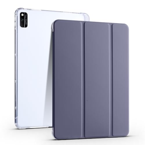 Schutzhülle für Honor V6 10,4 Zoll (26,7 cm), schlank, leicht, stoßfest, mit transparenter Rückseite mit Stifthalter, automatische Wake/Sleep-Funktion, Violett von LGZADD