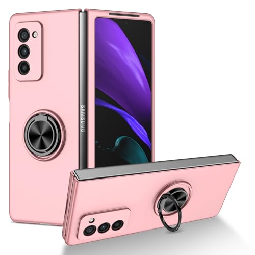 Schutzhülle für Samsung Galaxy Z Fold 2 5G, mit drehbarem Ringständer, schlanke, stoßfeste Schutzhülle, robust, kompatibel mit Samsung Galaxy Z Fold 2 5G, Rosa Schutzhülle für Samsung Galaxy Z Fold 2 5G, mit drehbarem Ringständer, schlanke, stoßfeste Schutzhülle, robust, kompatibel mit Samsung Galaxy Z Fold 2 5G, Rosa von LGZADD