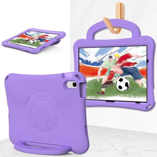 Schutzhülle für iPad (A16) 11. Generation 2025, leicht, stoßfest, kinderfreundlich, mit Griff, Ständer, kompatibel mit kinderfreundlicher Schutzhülle, Violett von LGZADD