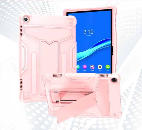 Schutzhülle kompatibel mit Lenovo Tab M10 3. Generation 10,1 Zoll TB328FU/TB328XU (2022), mit Ständer, dreilagig, Hybrid-Ganzkörperhülle, robust, stoßfest, Fallschutz, Pink von LGZADD