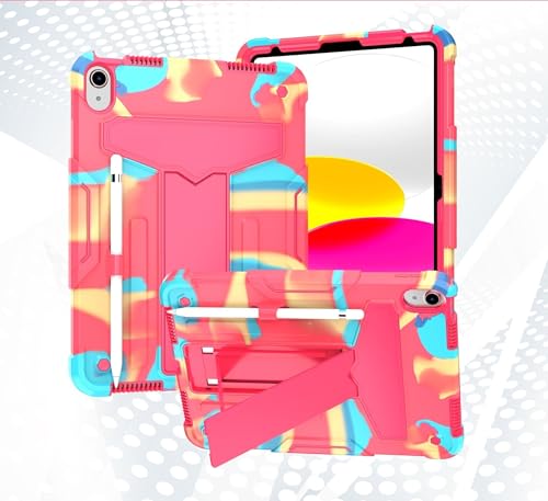 Schutzhülle kompatibel mit iPad 11. Generation A16 11 Zoll 2025, mit Ständer, dreilagig, Hybrid-Ganzkörperhülle, robust, stoßfest, Fallschutz, Regenbogen-Rose Schutzhülle kompatibel mit iPad 11. Generation A16 11 Zoll 2025, mit Ständer, dreilagig, Hybrid-Ganzkörperhülle, robust, stoßfest, Fallschutz, Regenbogen-Rose von LGZADD
