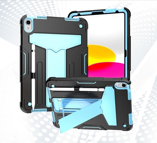 Schutzhülle kompatibel mit iPad 11. Generation A16 11 Zoll 2025, mit Ständer, dreilagig, Hybrid-Ganzkörperhülle, robust, stoßfest, Fallschutz, Schwarz und Blau Schutzhülle kompatibel mit iPad 11. Generation A16 11 Zoll 2025, mit Ständer, dreilagig, Hybrid-Ganzkörperhülle, robust, stoßfest, Fallschutz, Schwarz und Blau von LGZADD