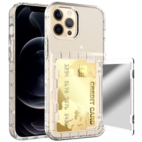 Schutzhülle kompatibel mit iPhone 12 Pro Max, Brieftasche, Kreditkartenhalter, Ausweisfach, Schiebetür, versteckte Tasche, kratzfest, zweilagig, Hybrid-Schutzhülle, Hartschalen-Rückseite Schutzhülle kompatibel mit iPhone 12 Pro Max, Brieftasche, Kreditkartenhalter, Ausweisfach, Schiebetür, versteckte Tasche, kratzfest, zweilagig, Hybrid-Schutzhülle, Hartschalen-Rückseite von LGZADD