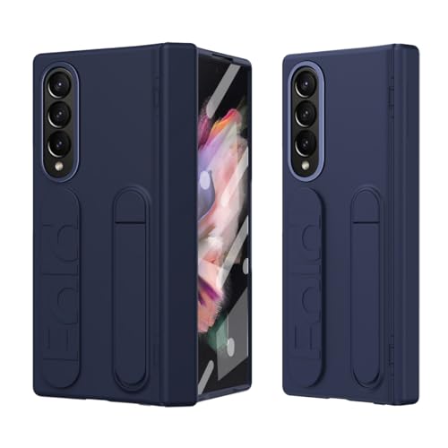Schutzhülle mit Ständer, kompatibel mit Samsung Galaxy Z Fold 3, integrierte Displayschutzfolie und Handschlaufe, militärische Qualität, stoßfest, kompatibel mit Samsung Galaxy Z Fold 3 (Blau) von LGZADD