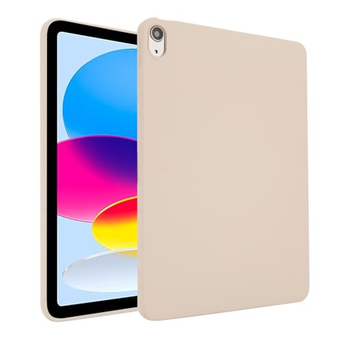 Tablet-Hülle, kompatibel mit iPad 11. Generation A16, 27,9 cm (11 Zoll), 2025, weiches Design, mattes TPU, schlanke, stoßfeste Schutzhülle, schmale Passform, leicht, Silikon, Smart Cover, Beige von LGZADD