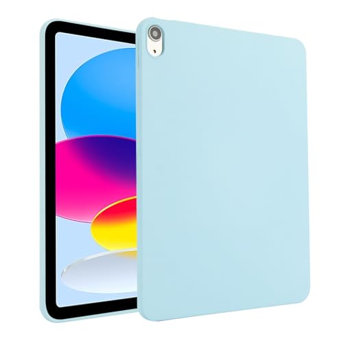 Tablet-Hülle, kompatibel mit iPad 11. Generation A16, 27,9 cm (11 Zoll), 2025, weiches Design, mattes TPU, schlanke, stoßfeste Schutzhülle, schmale Passform, leichtes Silikon, Smart Cover, Hellblau von LGZADD