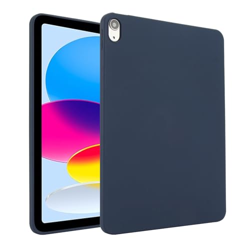 Tablet-Hülle, kompatibel mit iPad 11. Generation A16, 27,9 cm (11 Zoll), 2025, weiches Design, mattes TPU, schlanke, stoßfeste Schutzhülle, schmale Passform, leichtes Silikon, Smart-Cover, Marineblau von LGZADD
