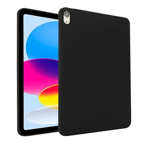 Tablet-Hülle, kompatibel mit iPad 11. Generation A16, 27,9 cm (11 Zoll), 2025, weiches Design, mattes TPU, schlanke, stoßfeste Schutzhülle, schmale Passform, leichtes Silikon, Smart-Cover (schwarz) von LGZADD