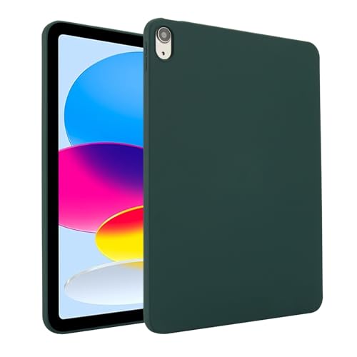 Tablet-Hülle, kompatibel mit iPad 11. Generation A16, 27,9 cm (11 Zoll), 2025, weiches Design, mattes TPU, schlanke, stoßfeste Schutzhülle, schmale Passform, leichtes Silikon, Smart-Cover (Dunkelgrün) von LGZADD