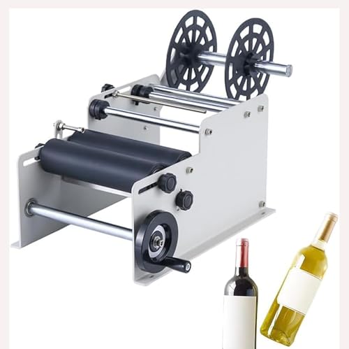 Halbautomatische Etikettiermaschine, verstellbare manuelle Etikettiermaschine mit Handkurbel, Länge: 10–300 mm/Etikettenbreite: 10–130 mm/Flaschendurchmesser: 15–120 mm Halbautomatische Etikettiermaschine, verstellbare manuelle Etikettiermaschine mit Handkurbel, Länge: 10–300 mm/Etikettenbreite: 10–130 mm/Flaschendurchmesser: 15–120 mm von LHQYA