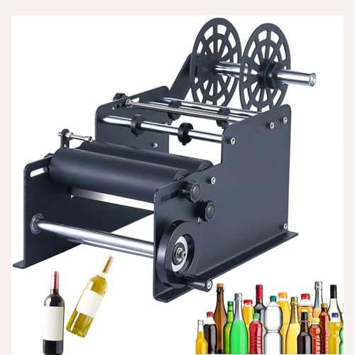 Halbautomatische Etikettiermaschine, verstellbare manuelle Etikettiermaschine mit Handkurbel, Länge: 10–300 mm/Etikettenbreite: 10–130 mm/Flaschendurchmesser: 15–120 mm Halbautomatische Etikettiermaschine, verstellbare manuelle Etikettiermaschine mit Handkurbel, Länge: 10–300 mm/Etikettenbreite: 10–130 mm/Flaschendurchmesser: 15–120 mm von LHQYA