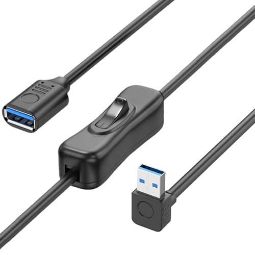 LHSDMOAT USB 3.0-Switch-Kabel 1 m, USB Typ A Stecker auf Buchse 5 Gbps Verlängerungskabel für Datenübertragung mit Ein-/Ausschalter, oben 90 Grad LHSDMOAT USB 3.0-Switch-Kabel 1 m, USB Typ A Stecker auf Buchse 5 Gbps Verlängerungskabel für Datenübertragung mit Ein-/Ausschalter, oben 90 Grad von LHSDMOAT