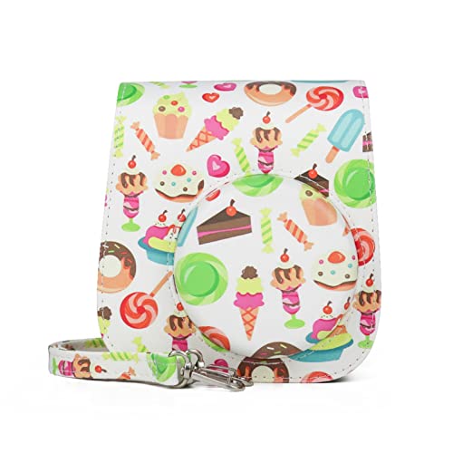 LHYFAGQK Film-Kamera-Abdeckung Leder-Kamerasack-Durable Handtasche Fit for Instax-Fit for Polaroid-Mini 11 9 8 Mini11 Mini9 Kameratasche(C) von LHYFAGQK