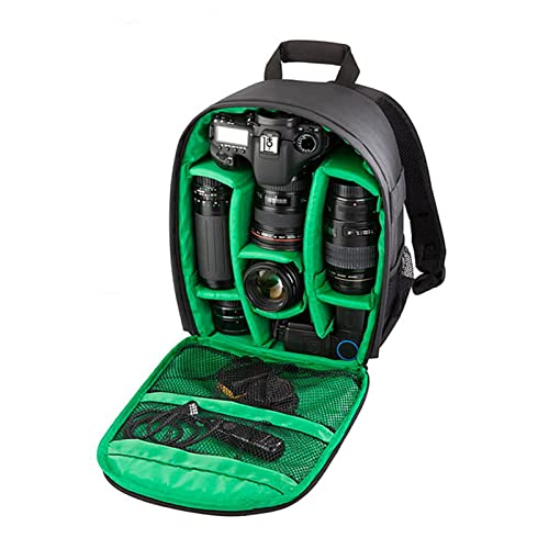 LHYFAGQK Kamera-Rucksack-Tasche wasserdicht im Freien Fotografie Rucksack-Video DSLR. Kameratasche Fit for Nikon Fit for Canon Kameratasche(Green with Tripod) von LHYFAGQK