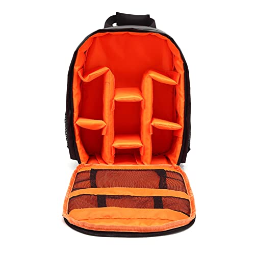 LHYFAGQK Kamera-Rucksack-Tasche wasserdicht im Freien Fotografie Rucksack-Video DSLR. Kameratasche Fit for Nikon Fit for Canon Kameratasche(Orange with Tripod) von LHYFAGQK