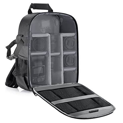 LHYFAGQK Kameratasche wasserdicht und stoßsicherer Trennschutz-Rucksack, geeignet for SLR/Digital SLR/spiegellose Kamera-Objektivbatterie Kameratasche(Gray) von LHYFAGQK