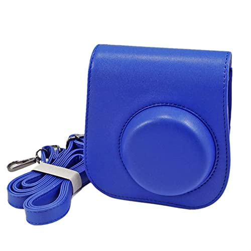 LHYFAGQK Klassischer Retro. Pu. Leder Kamera Strap Umhängetasche Schutzabdeckung Kamera Schutzabdeckung for Polaroid Fit for Fujifilm Mini 8 8+ 9 Kameratasche(Dark Blue) von LHYFAGQK