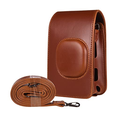 LHYFAGQK Kompakte Instantkamerasetasche Pu Ledergurt Schultergurt geeignet for Fujifilm geeignet for Fuji Passform Kameratasche(Auburn) von LHYFAGQK