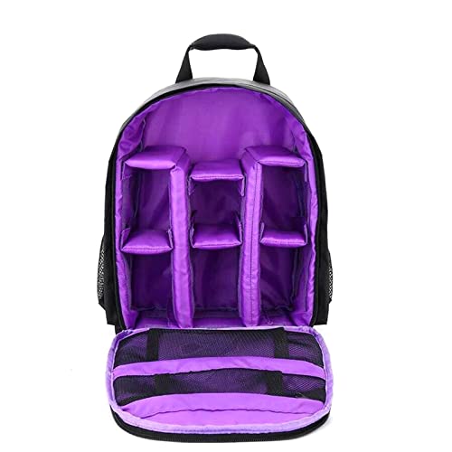 LHYFAGQK Multifunktionale Kamera-Rucksack-Video DSLR. Kameratasche wasserdichte Außenkamera-Kameras-Tasche Fit for Nikon Fit for Canon Fit for Sony Kameratasche(A-Purple) von LHYFAGQK