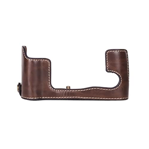 LHYFAGQK Pu. Digitalkamera Büste Ledertasche Halbhülle Bottom Case for Handgurt Fit for Fuji XA7 / XA20 / XA10 / XA5 / XA3 Kameratasche(Brown) von LHYFAGQK