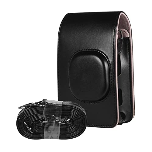 LHYFAGQK Retro weicher Mini-Kamerasack Pu. Ledertasche for Schultergurt Instant Camera Bag Fit Fujifilm Instax Mini LiPlay Kameratasche(Noir) von LHYFAGQK