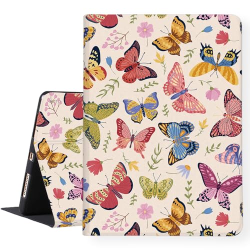 LI-LOVE Schutzhülle für iPad der 10. Generation 2022, iPad 10 Gen 11 Zoll (27,7 cm), schmal, leicht, Schmetterlingsdesign, Standfunktion, weiches TPU, verstellbare Winkel, automatische Wake von LI-LOVE