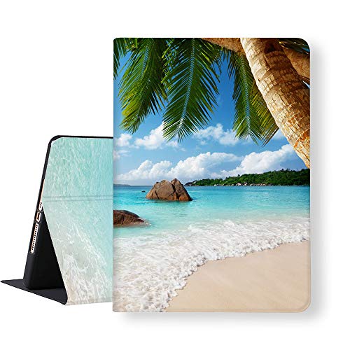 Schutzhülle für iPad 8. / 7. Generation 2020/2019, 25.9 cm (10.2 Zoll), dünn, leicht, Anse Lazio Beach Praslin Island Seycheeles, weiches TPU-Folio-Ständer, PU-Leder, verstellbare Winkel von LI-LOVE