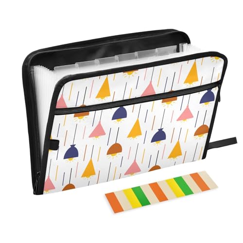 LI ZHI XIN A4 Dokumentenmappe Mit 13 Tasche Dokument Organizer Klassifizierungsordner Wasserfeste Seitlich ReißVerschluss Ordner FäChermappe Der HäNgelampe Muster von LI ZHI XIN