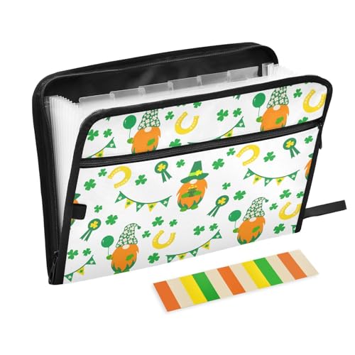 LI ZHI XIN A4 Dokumentenmappe Mit 13 Tasche Dokument Organizer Klassifizierungsordner Wasserfeste Seitlich ReißVerschluss Ordner FäChermappe Der Kobold Blumenmuster von LI ZHI XIN
