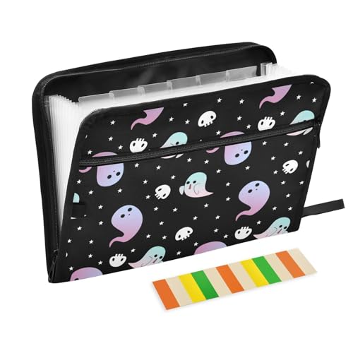 LI ZHI XIN A4 Dokumentenmappe Mit 13 Tasche Dokument Organizer Klassifizierungsordner Wasserfeste Seitlich ReißVerschluss Ordner FäChermappe Halloween-Gespenst-Muster LI ZHI XIN A4 Dokumentenmappe Mit 13 Tasche Dokument Organizer Klassifizierungsordner Wasserfeste Seitlich ReißVerschluss Ordner FäChermappe Halloween-Gespenst-Muster von LI ZHI XIN