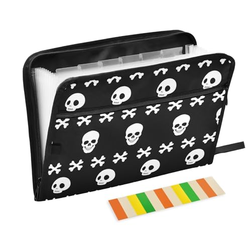 LI ZHI XIN A4 Dokumentenmappe Mit 13 Tasche Dokument Organizer Klassifizierungsordner Wasserfeste Seitlich ReißVerschluss Ordner FäChermappe Skelettmuster LI ZHI XIN A4 Dokumentenmappe Mit 13 Tasche Dokument Organizer Klassifizierungsordner Wasserfeste Seitlich ReißVerschluss Ordner FäChermappe Skelettmuster von LI ZHI XIN