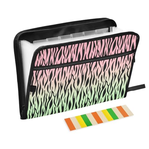 LI ZHI XIN A4 Dokumentenmappe Mit 13 Tasche Dokument Organizer Klassifizierungsordner Wasserfeste Seitlich ReißVerschluss Ordner FäChermappe Zebra-Streifen-Muster LI ZHI XIN A4 Dokumentenmappe Mit 13 Tasche Dokument Organizer Klassifizierungsordner Wasserfeste Seitlich ReißVerschluss Ordner FäChermappe Zebra-Streifen-Muster von LI ZHI XIN