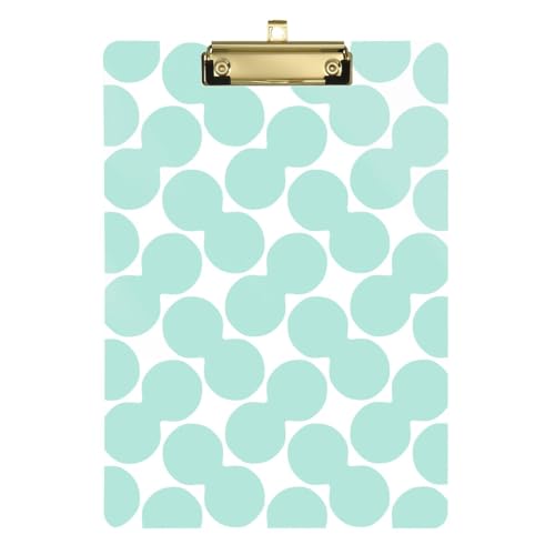 LI ZHI XIN A4 Standard Klemmbretter,Acryl Clipboard,9 X 12.5 Zoll,Mit Einziehbaren Haken,FüR Schule,BüRo,Krankenschwestern GrüNer Polka Dot von LI ZHI XIN
