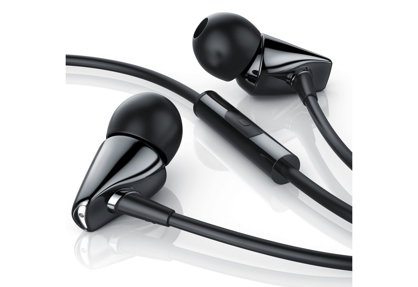 LIAM&DAAN In-Ear-Kopfhörer (InEar Ohrhörer mit Mikrofon, 8mm Treiber, Aramid Kabel, Knickschutz) von LIAM&DAAN